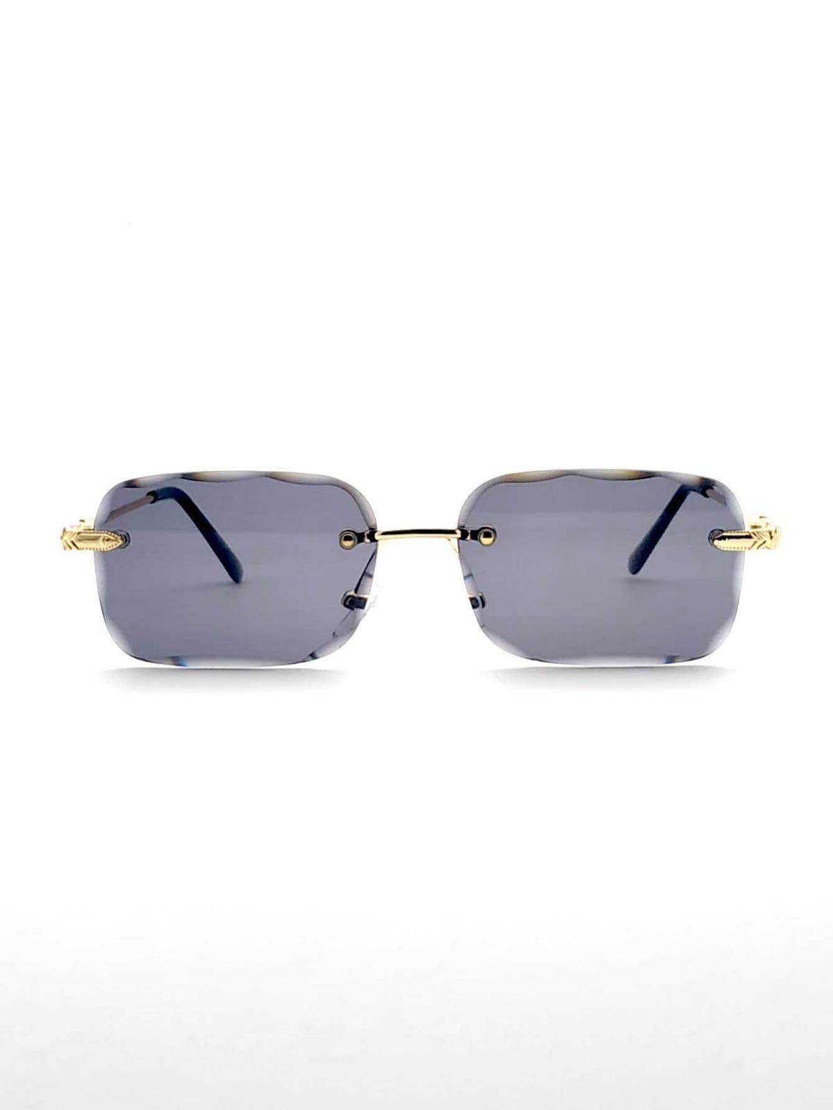 Lunettes Vibe Retro – Verres Gris & Or Ciselé