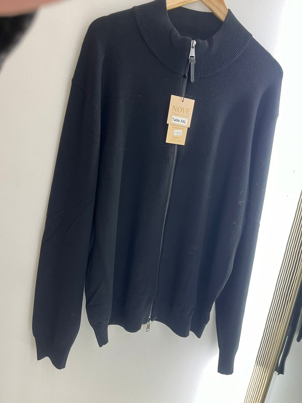 Men's Black Double Zip Fitted Vest