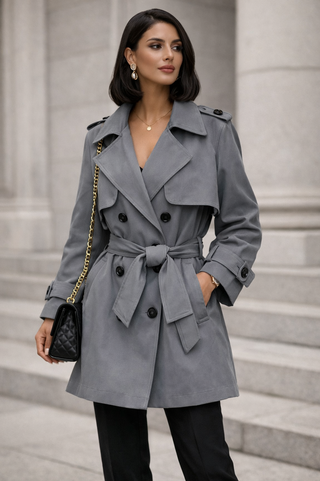 Trench-Coat Femme Élégant