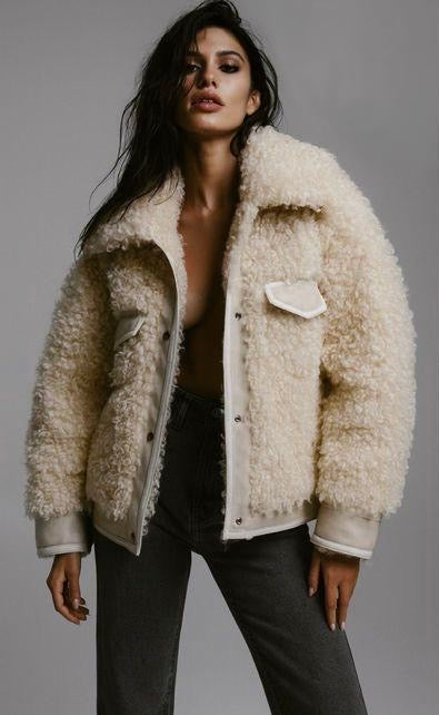 Veste Teddy Bear Écrue