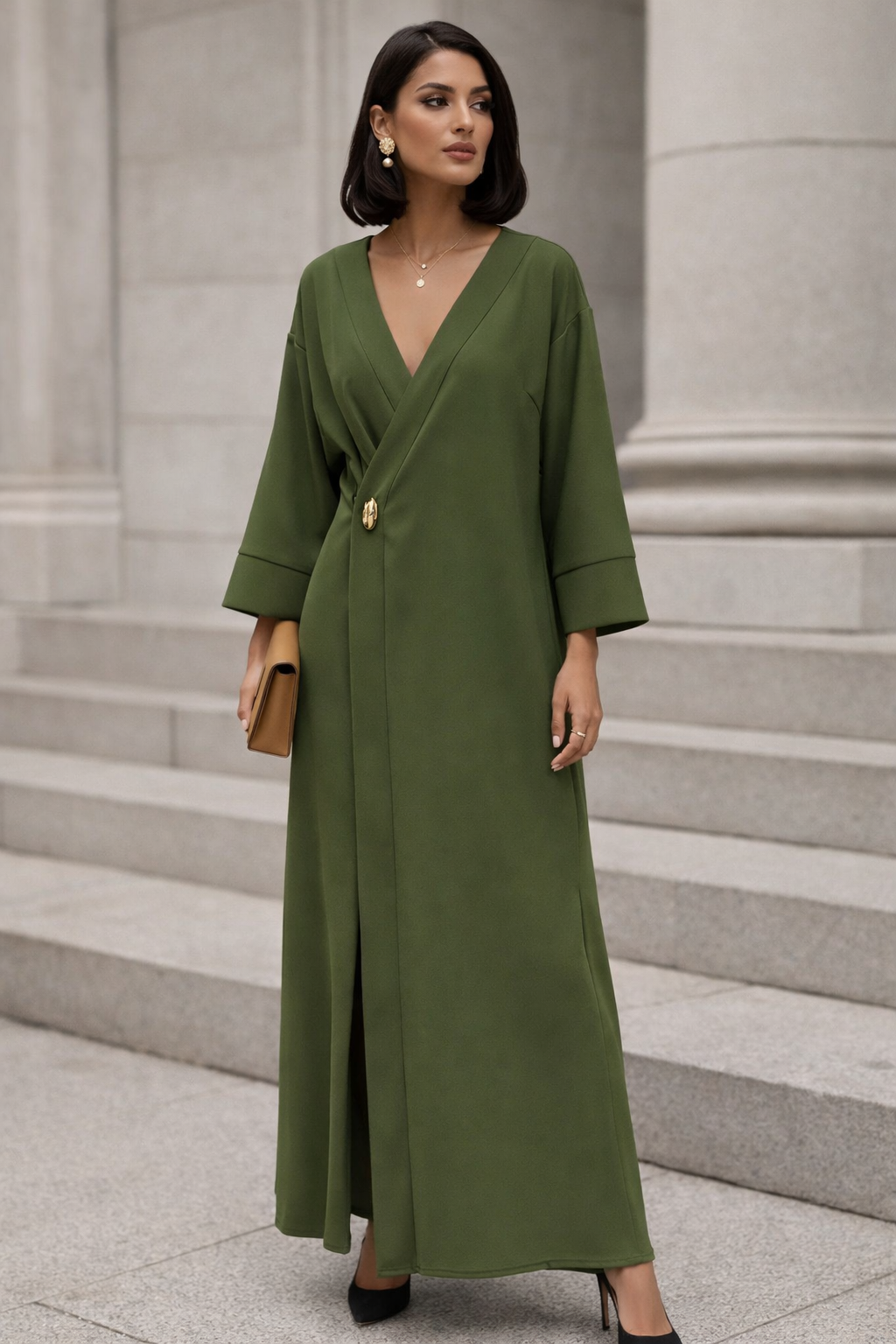 Robe Longue Kimono Élégante