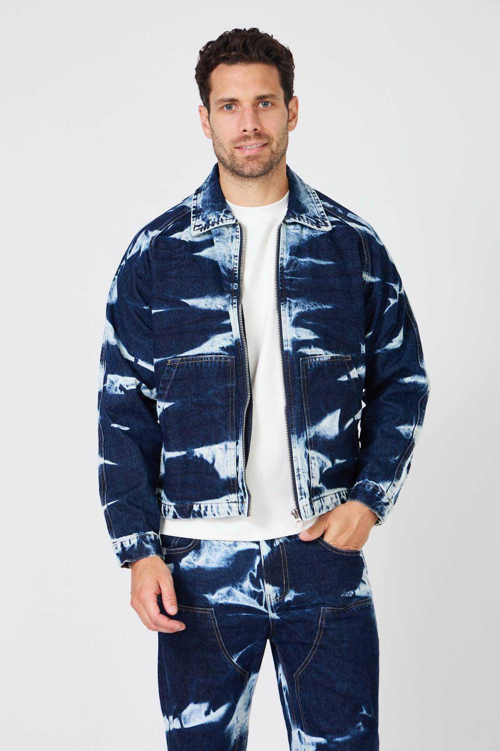 Denim Jacket with Lightning Bolt