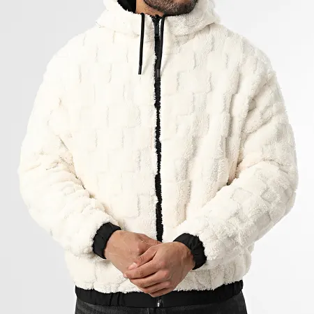 Veste réversible imperméable 2 en 1 blanc et noir