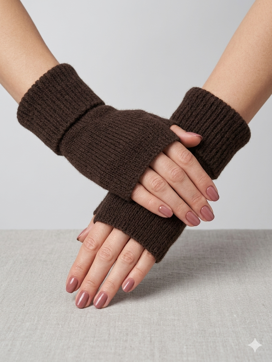 Mitaines en Maille de Coton - L'Élégance au Bout des Doigts