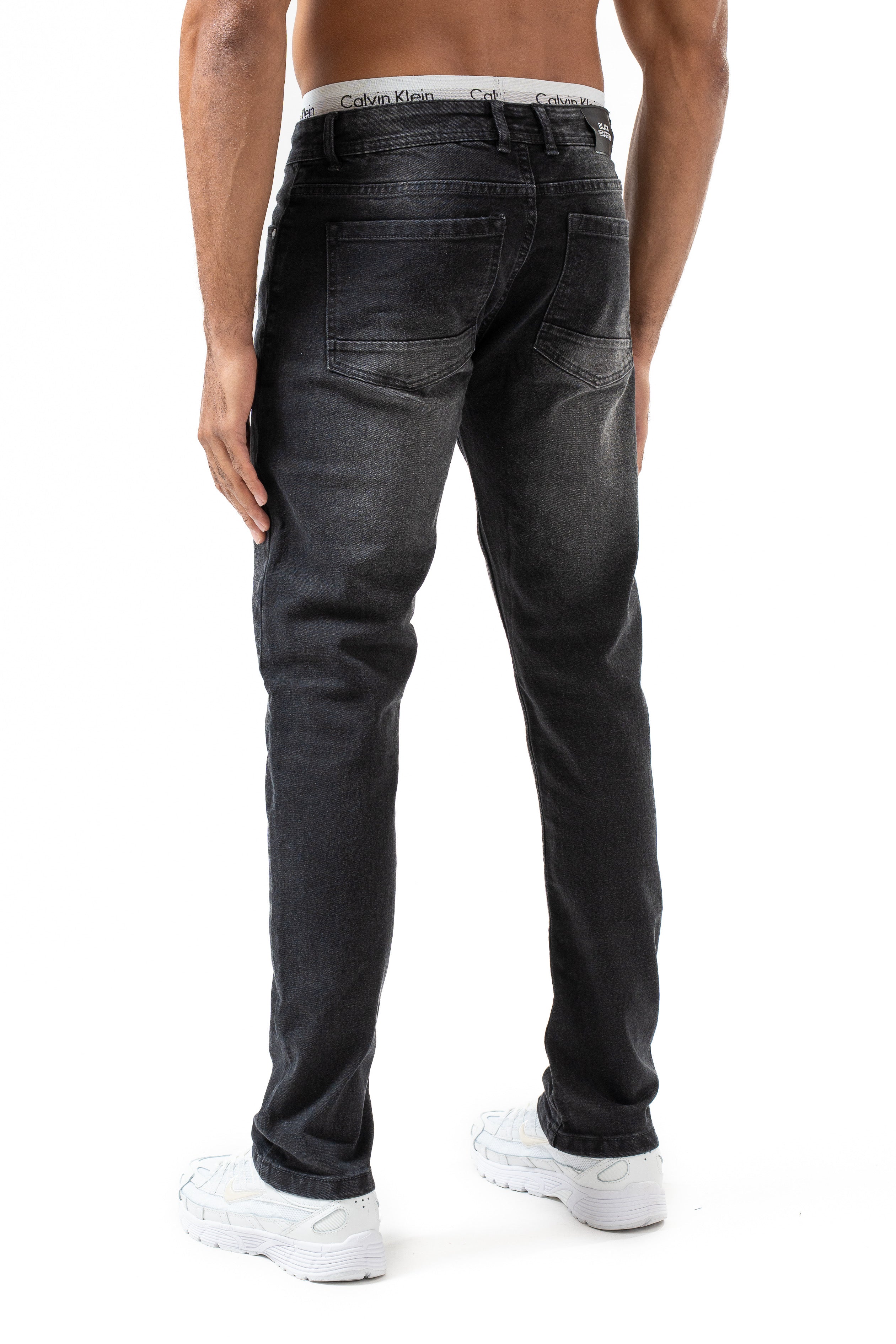 Jean Noir Délavé Coupe Droite