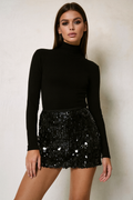 Black Sequined Skort