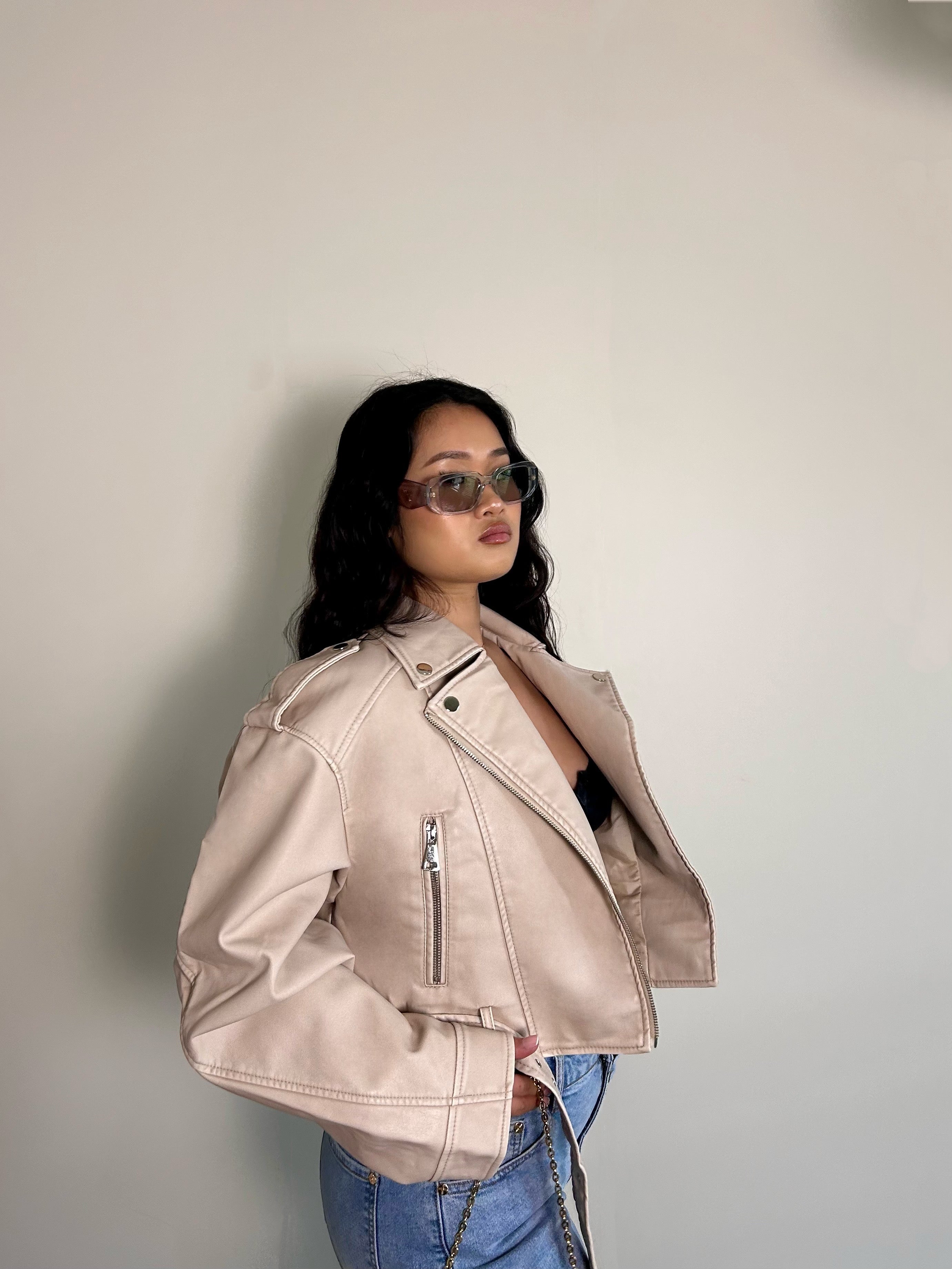 Perfecto Simili Cuir Taupe