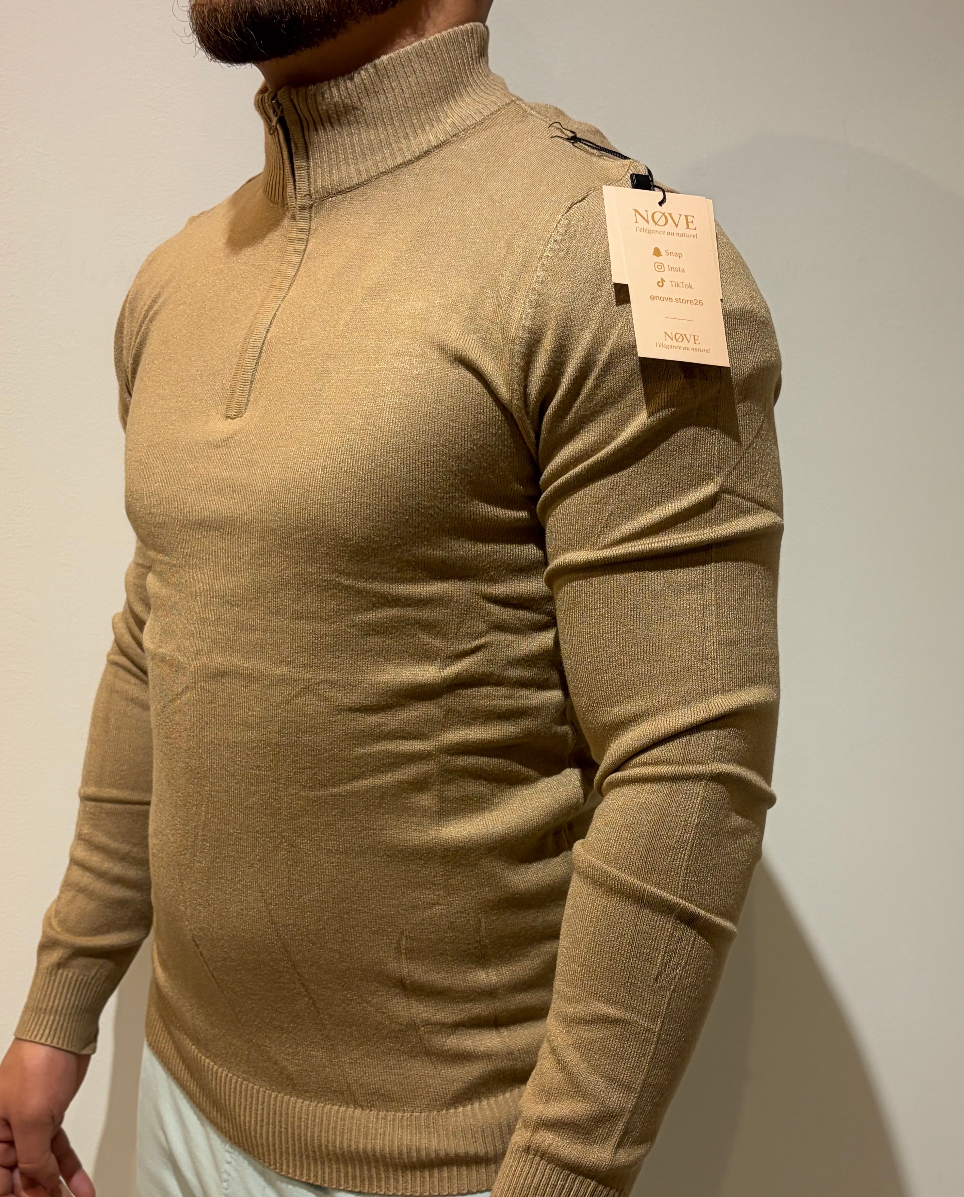 Pull Col Montant Zip