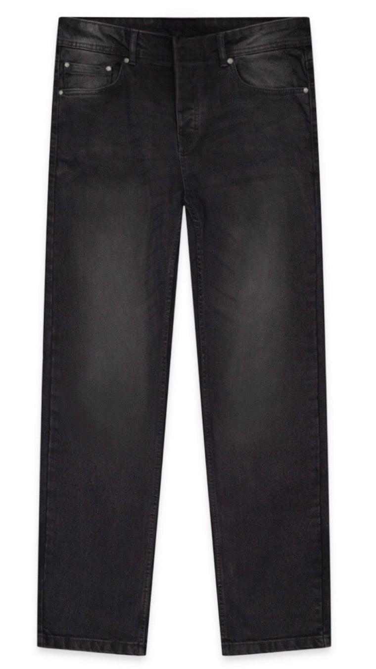 Jean Noir Délavé Coupe Droite