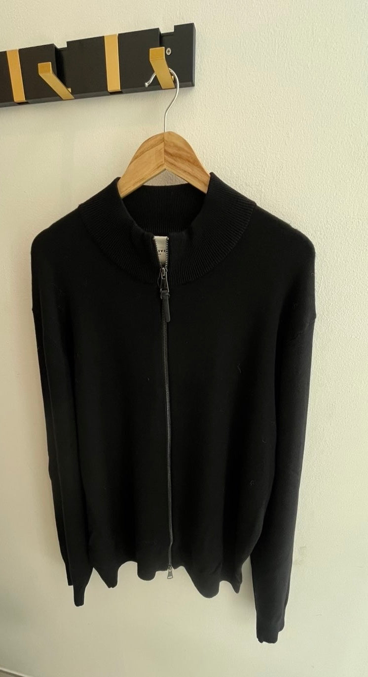 Gilet Noir Double Zip Moulant Homme