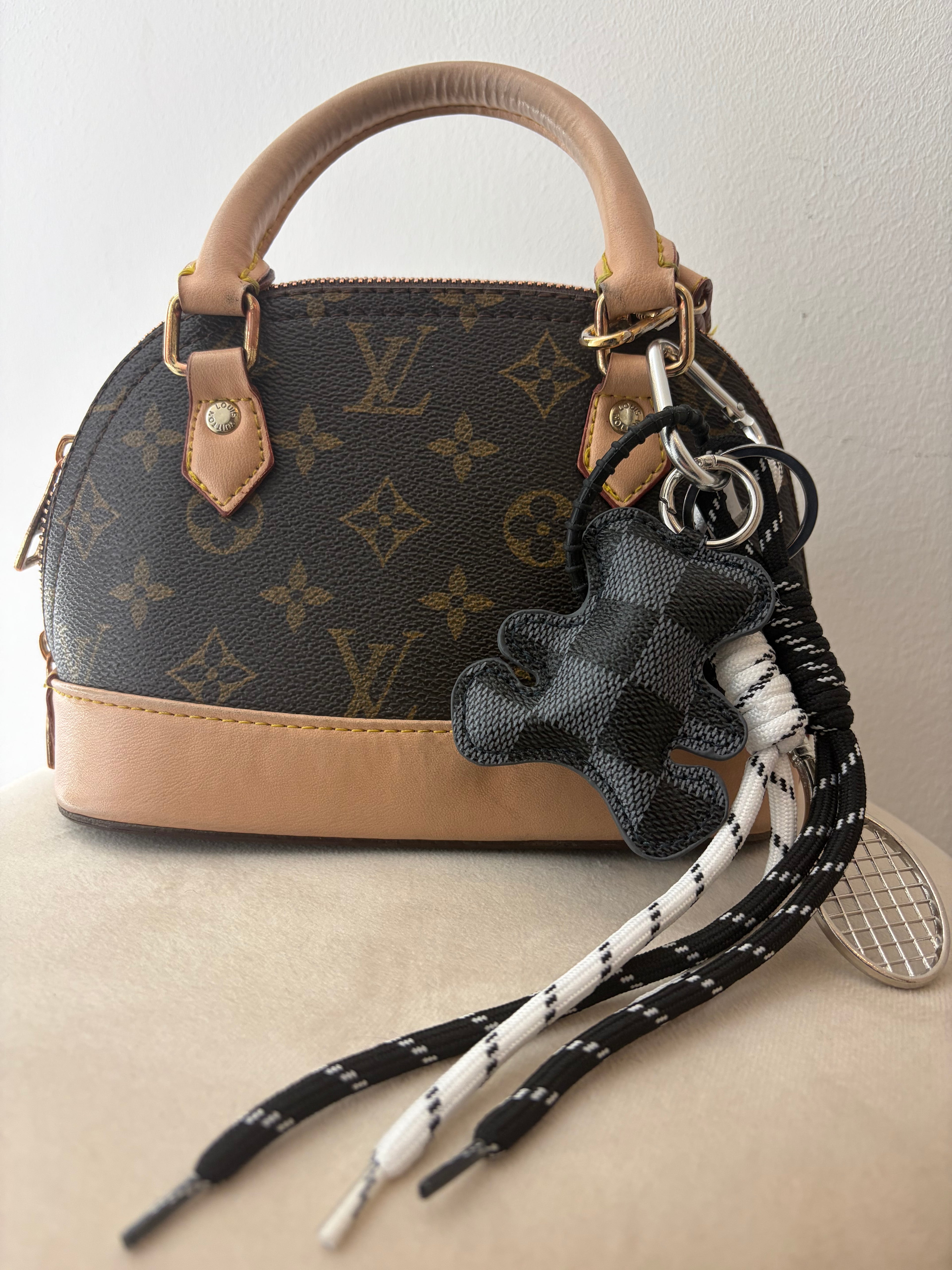 Charm Ourson Teddy Luxe — Motif Damier