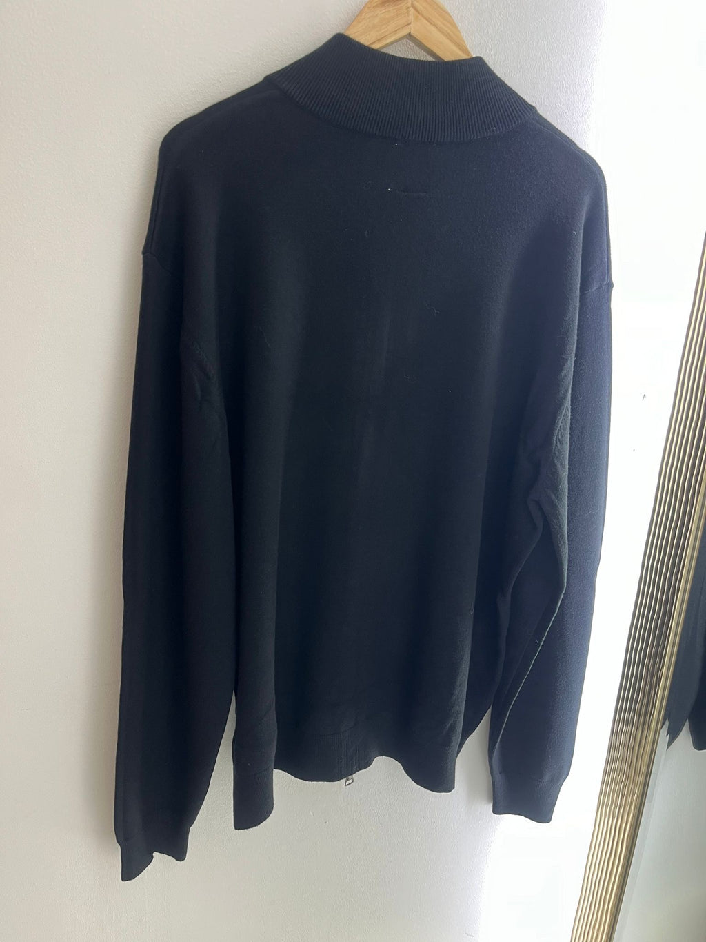 Men's Black Double Zip Fitted Vest