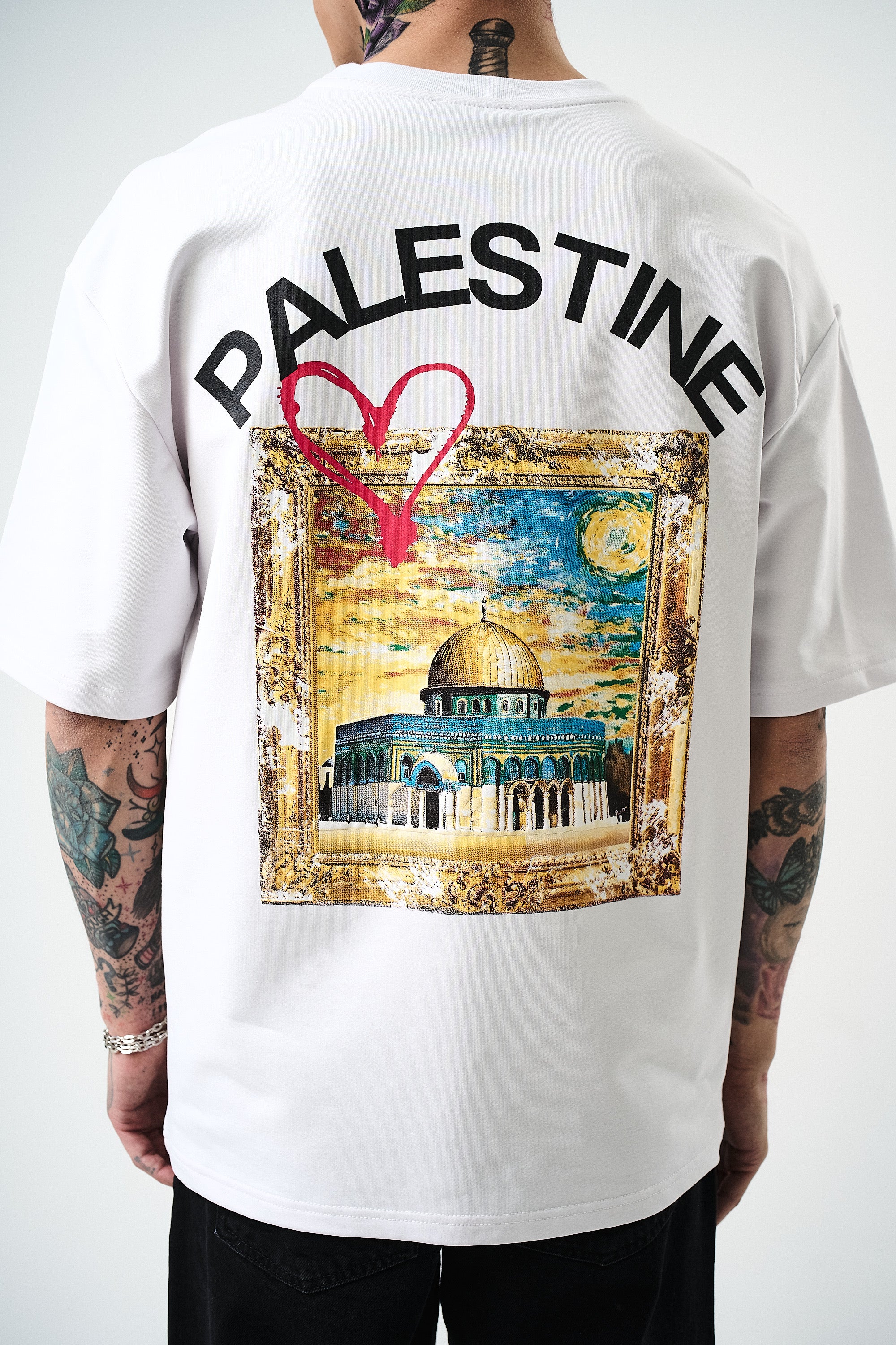 T-shirt Palestine Blanc