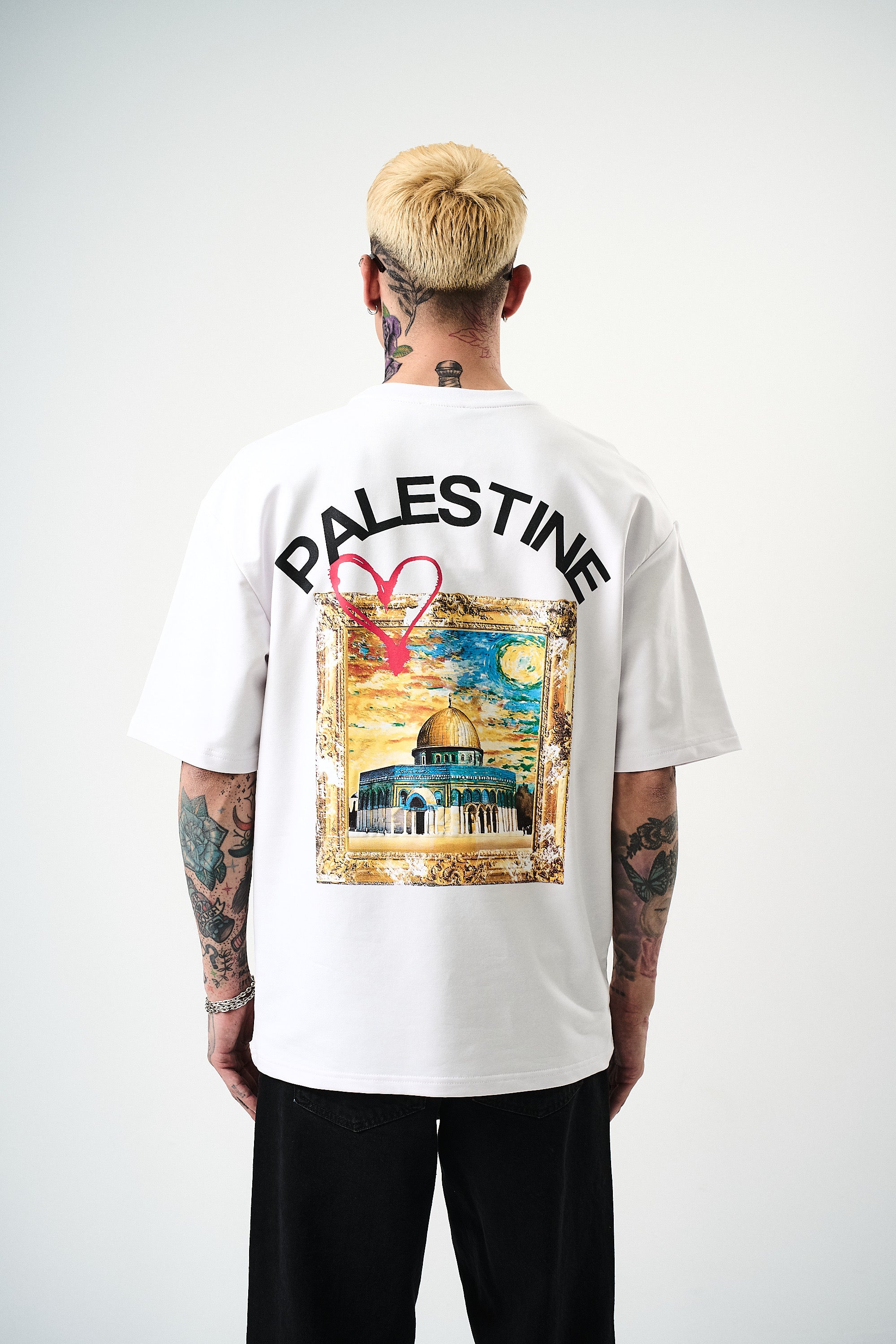 T-shirt Palestine Blanc